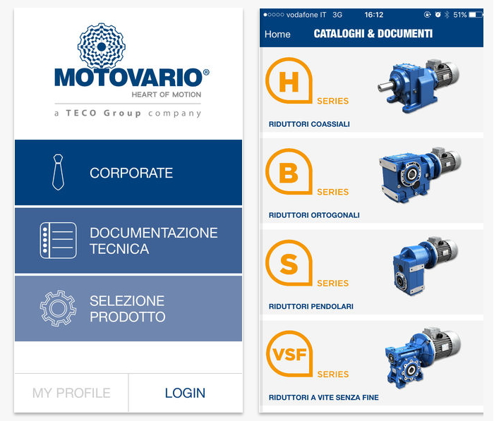 Motovario app 